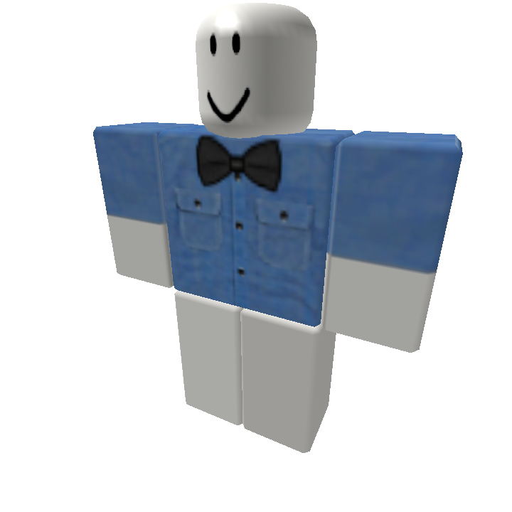 Blue Shirt + Bow Tie